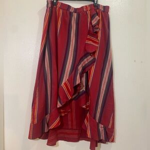 L & B Lucky & Blessed Multicolor Asymmetrical Skirt